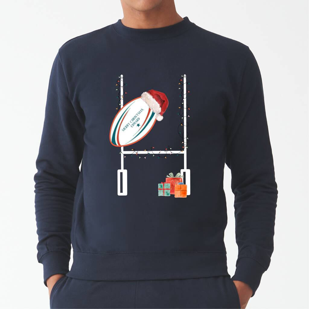 Personalised Rugby Christmas Jumper