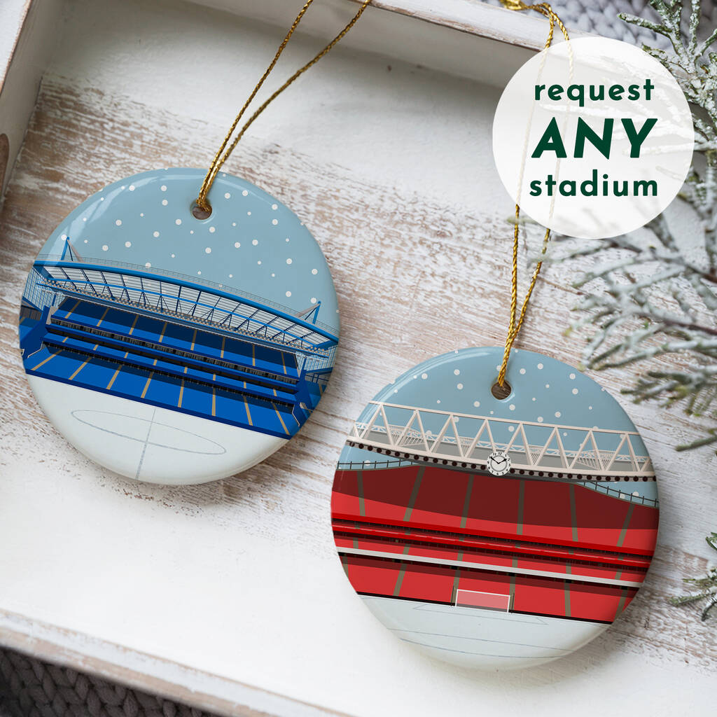 Any Football Stadium Illustrated Christmas Decoration