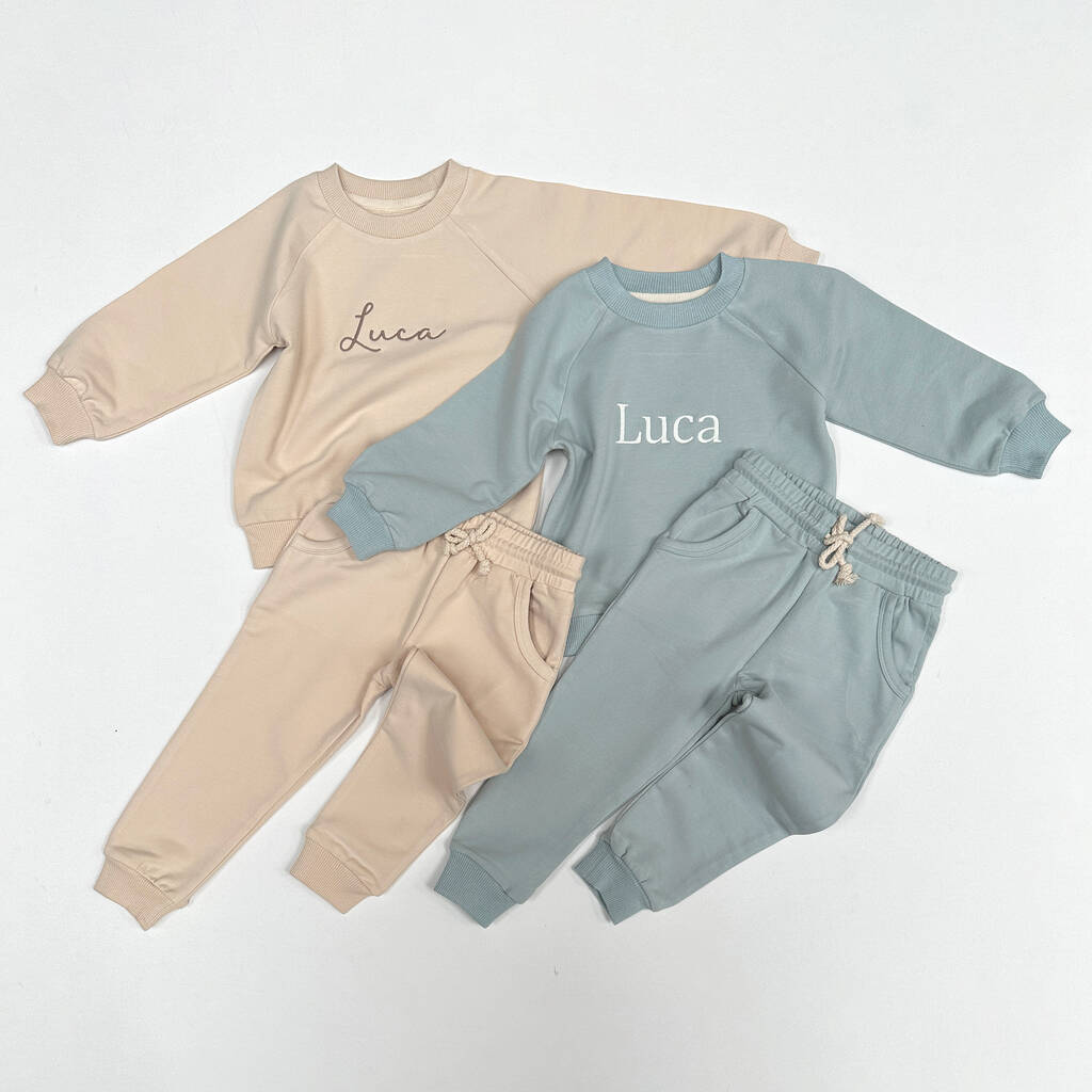 Childrens Personalised Organic Cotton Tracksuit