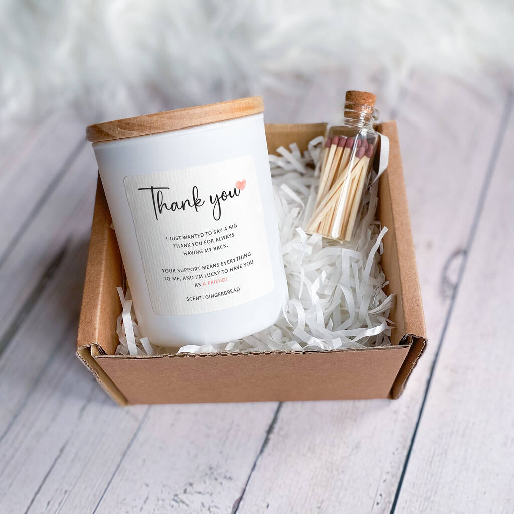 Personalised Thank You Candle With Your Text
