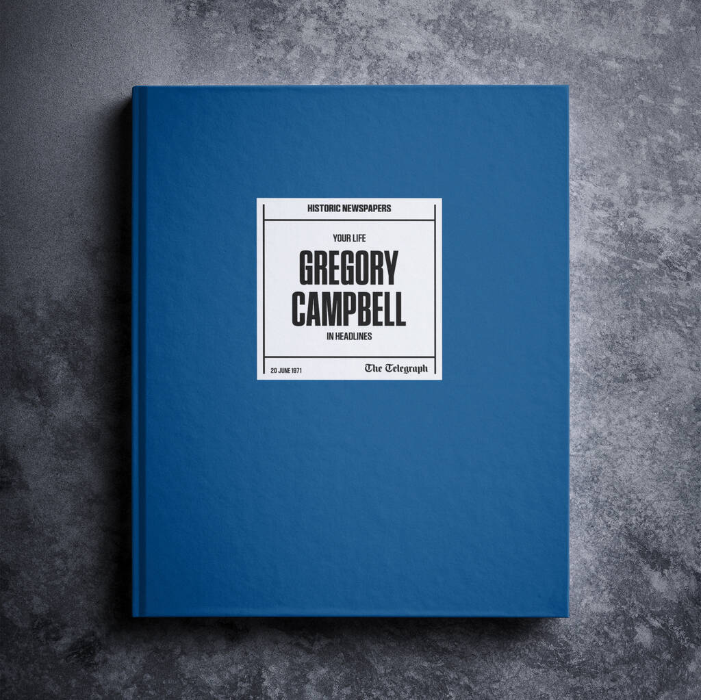 Personalised Birthday Newspaper Book Daily Telegraph Edition