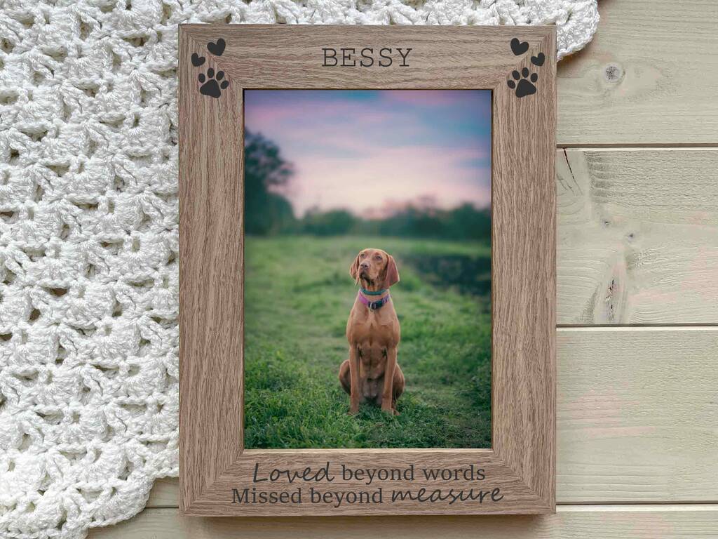 Pet Memorial Photo Frame Loved Beyond Words