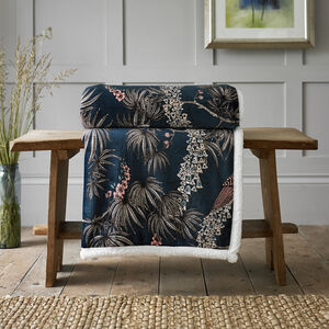 Luxury Sherpa Fleece Throw Peacocks 41021024 Dd