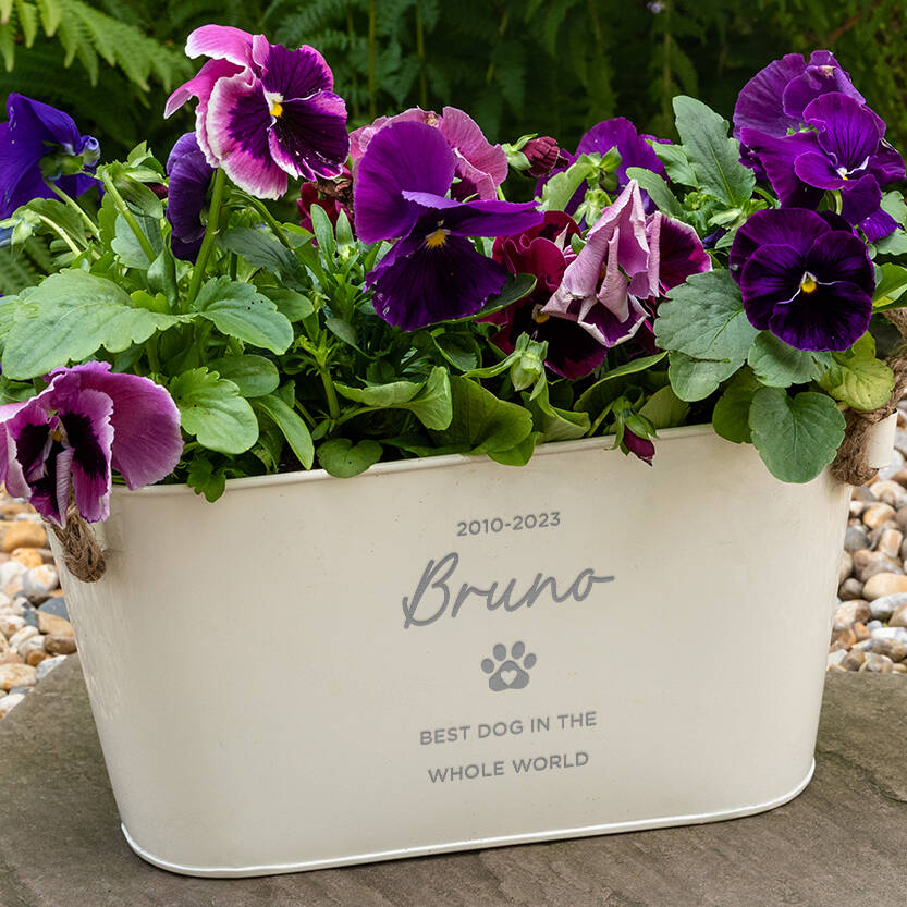 Personalised Garden Planter Dog Memorial Gift