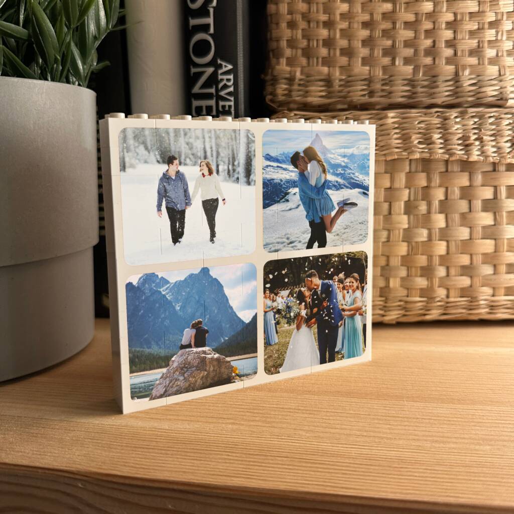 Personalised Lego Brick Square Multi Photo Block