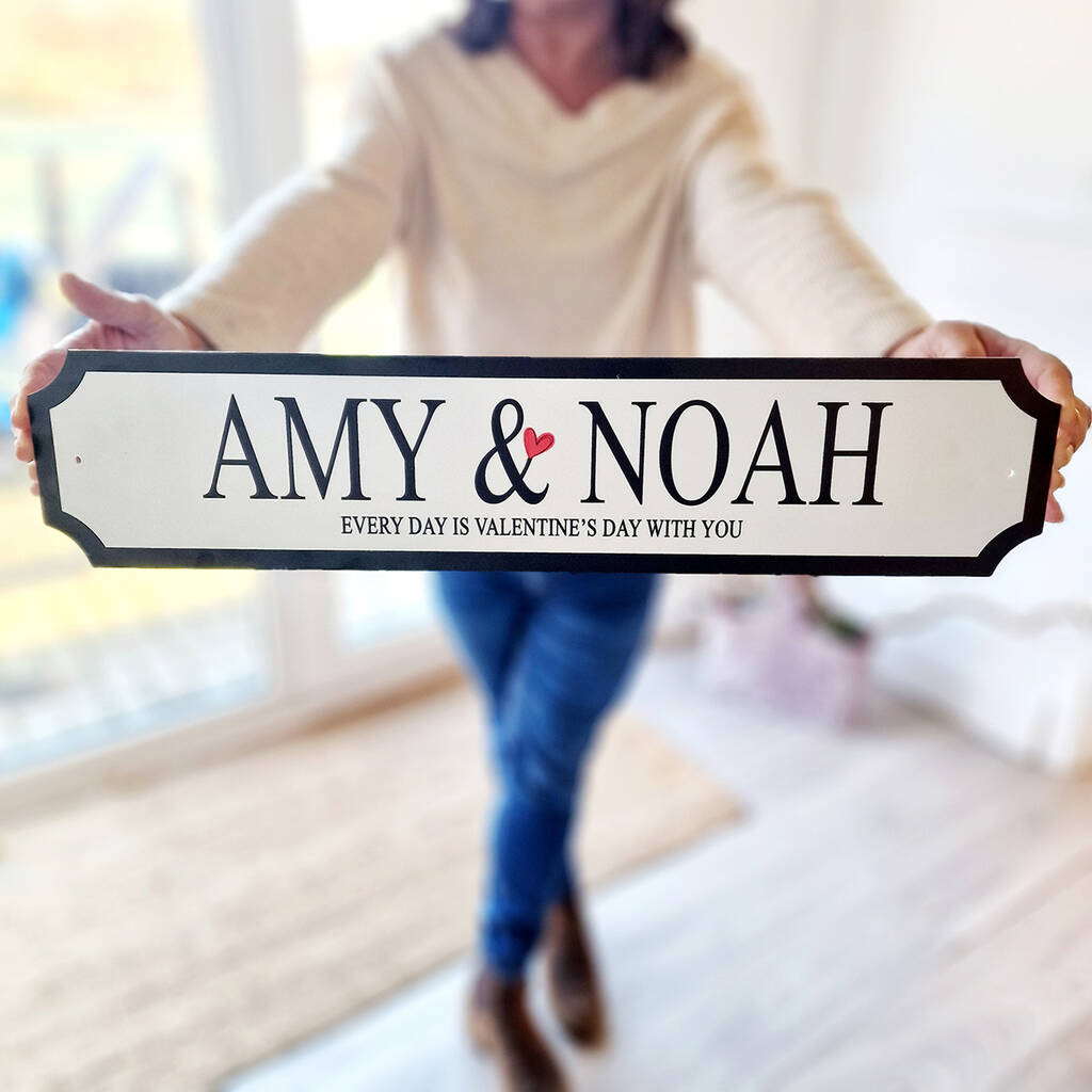 Personalised 'My Valentine' Street Sign