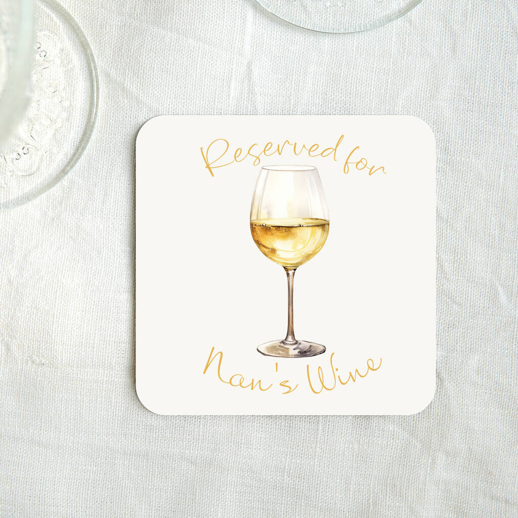 Personalised Reserved For Wine Coaster
