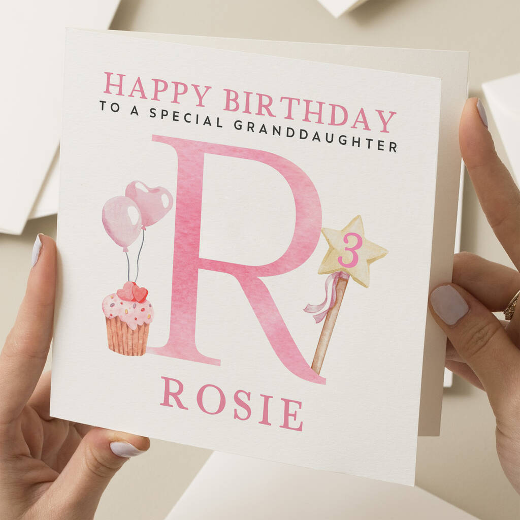 Special Granddaughter Personalised Birthday Card
