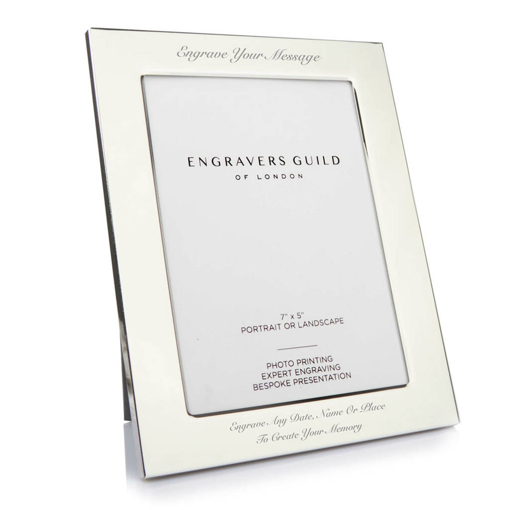 Personalised Silver Plated Photo Frame -5x7