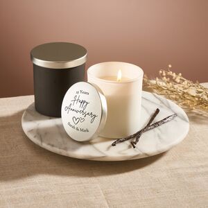 Anniversary Scented Candle With Personalised Metal Lid