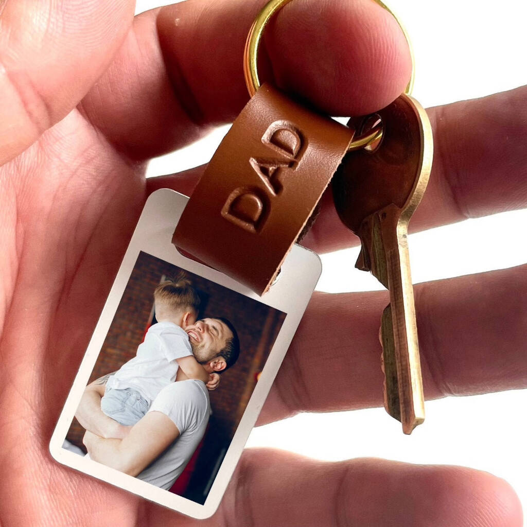 Personalised Dad Photo Keyring
