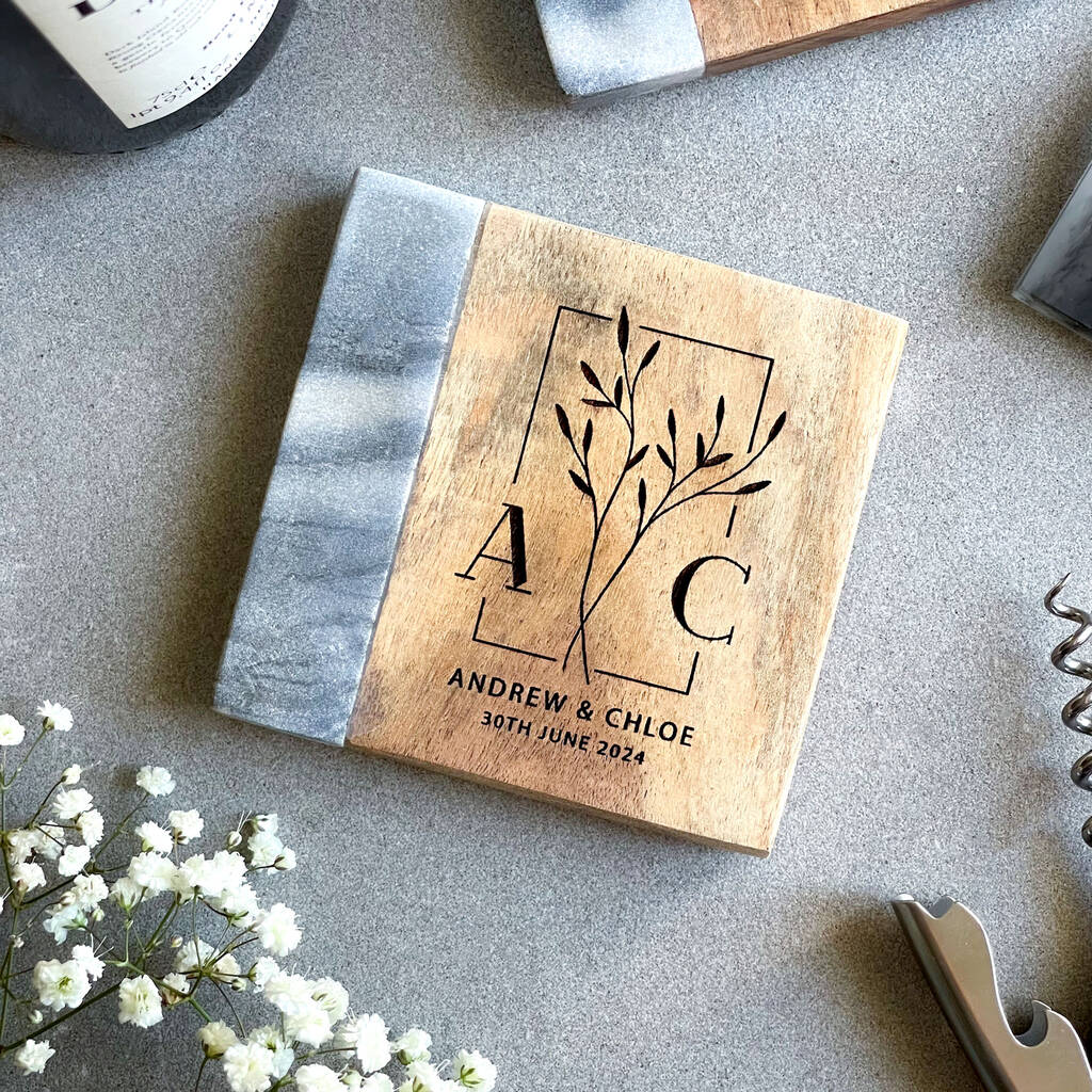 Personalised Wedding Anniversary Coaster