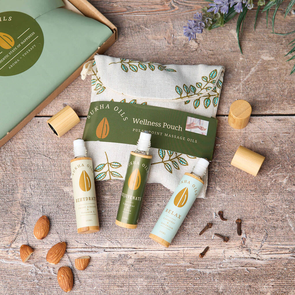 Wellness Letter Box Pouch, Three Pack Pulse Roll On Oils