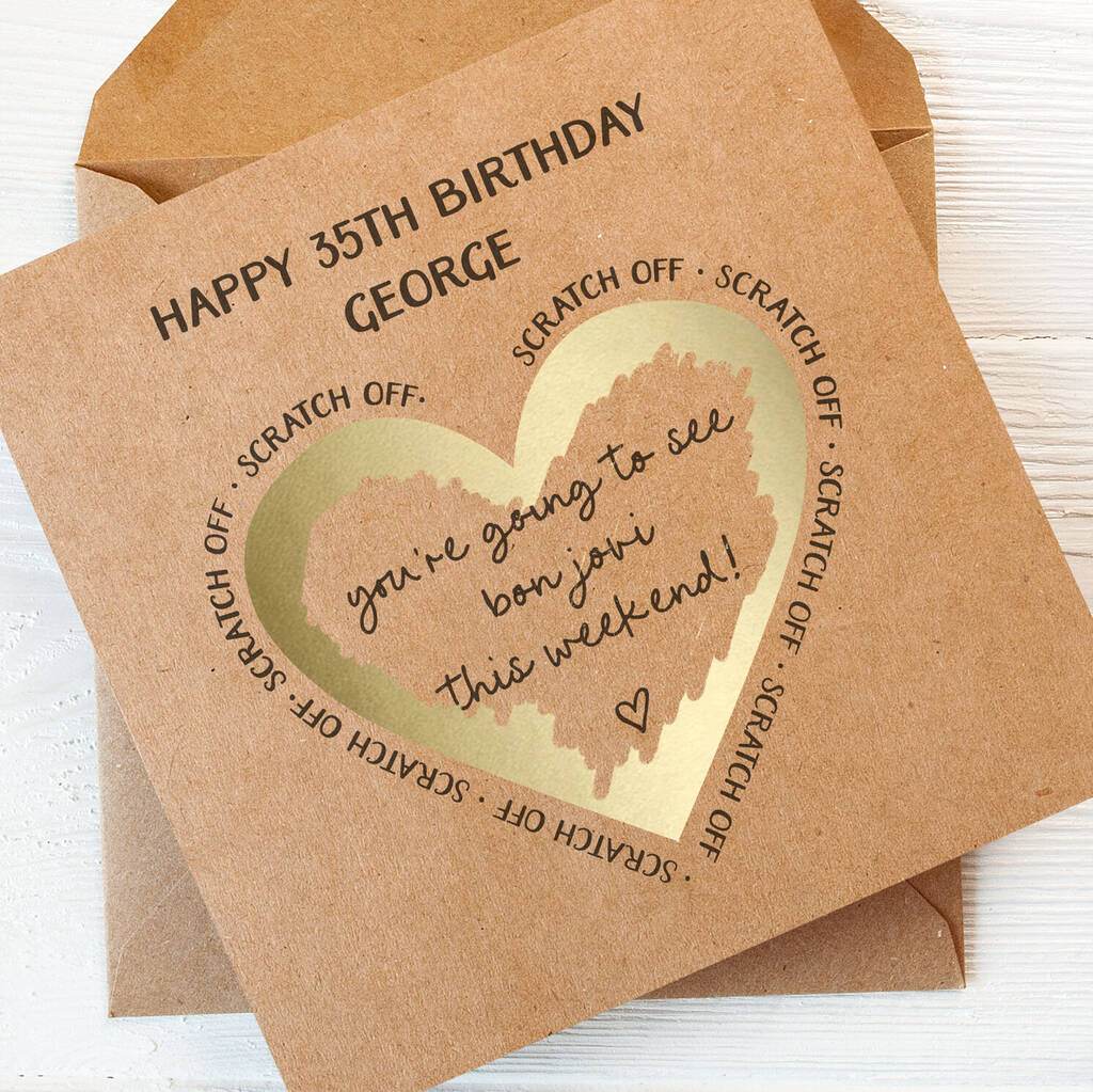 Surprise Scratch Reveal Personalised Birthday Card