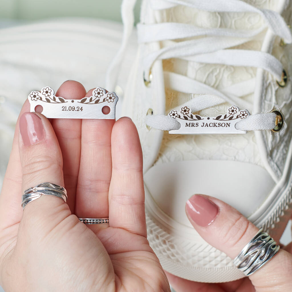 Personalised Bride Metal Shoe Tags