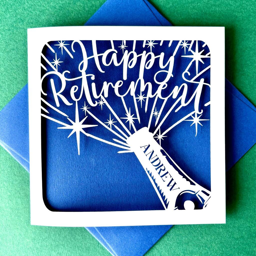 Personalised Champagne Retirement Card