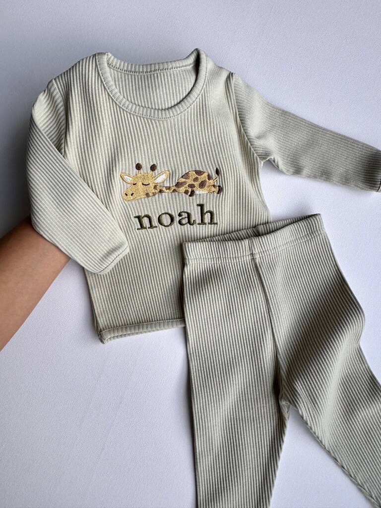 Safari Kids Personalised Pyjama Loungewear Set -