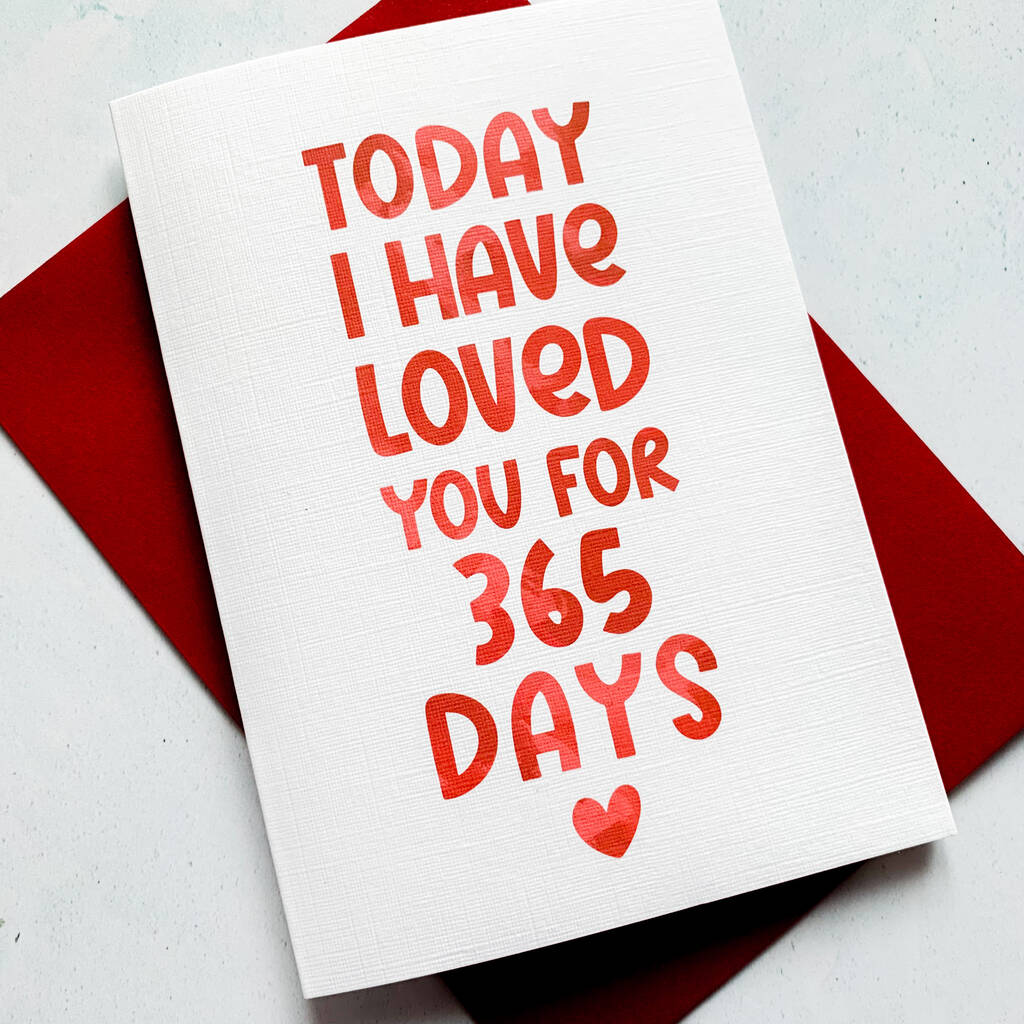 Personalised Days I've Loved You Card