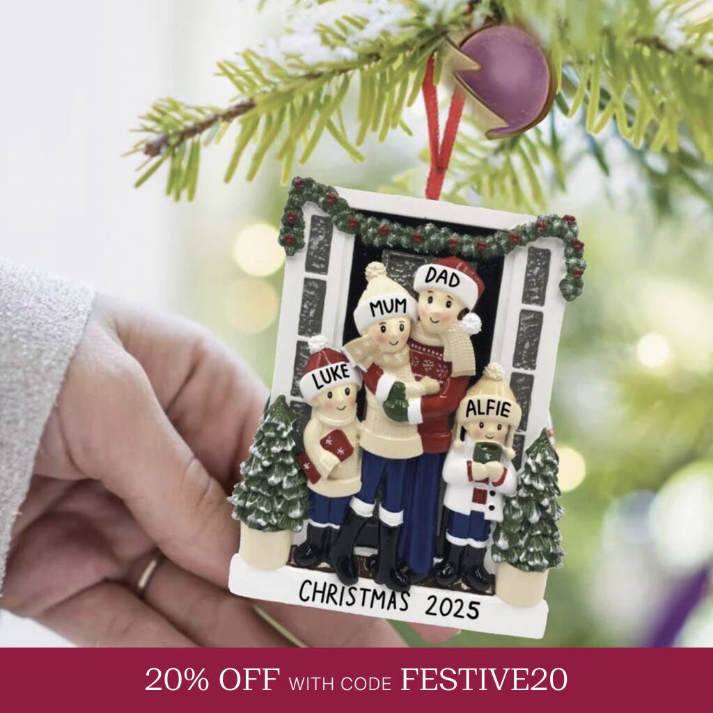Personalised Winter Family Decoration