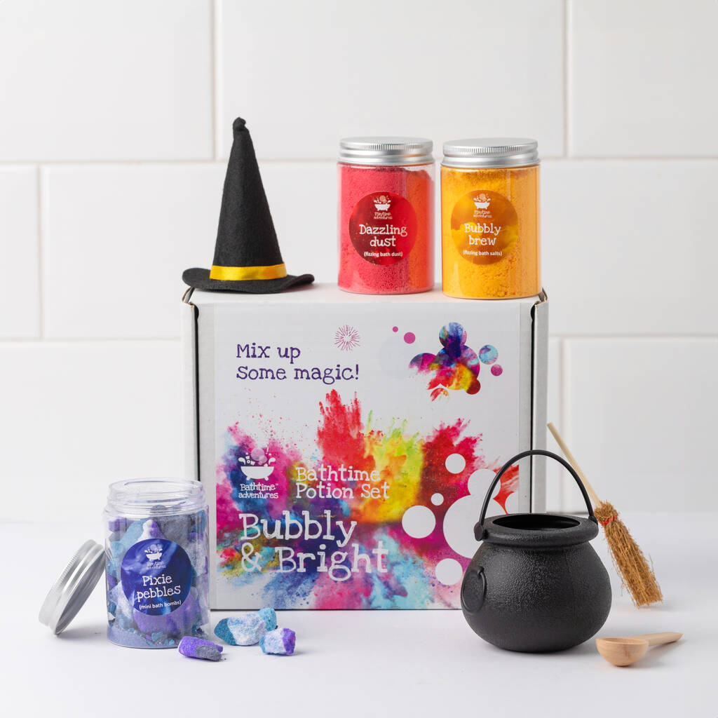 Bubbly And Bright Mini Bathtime Potion Kit And Cauldron