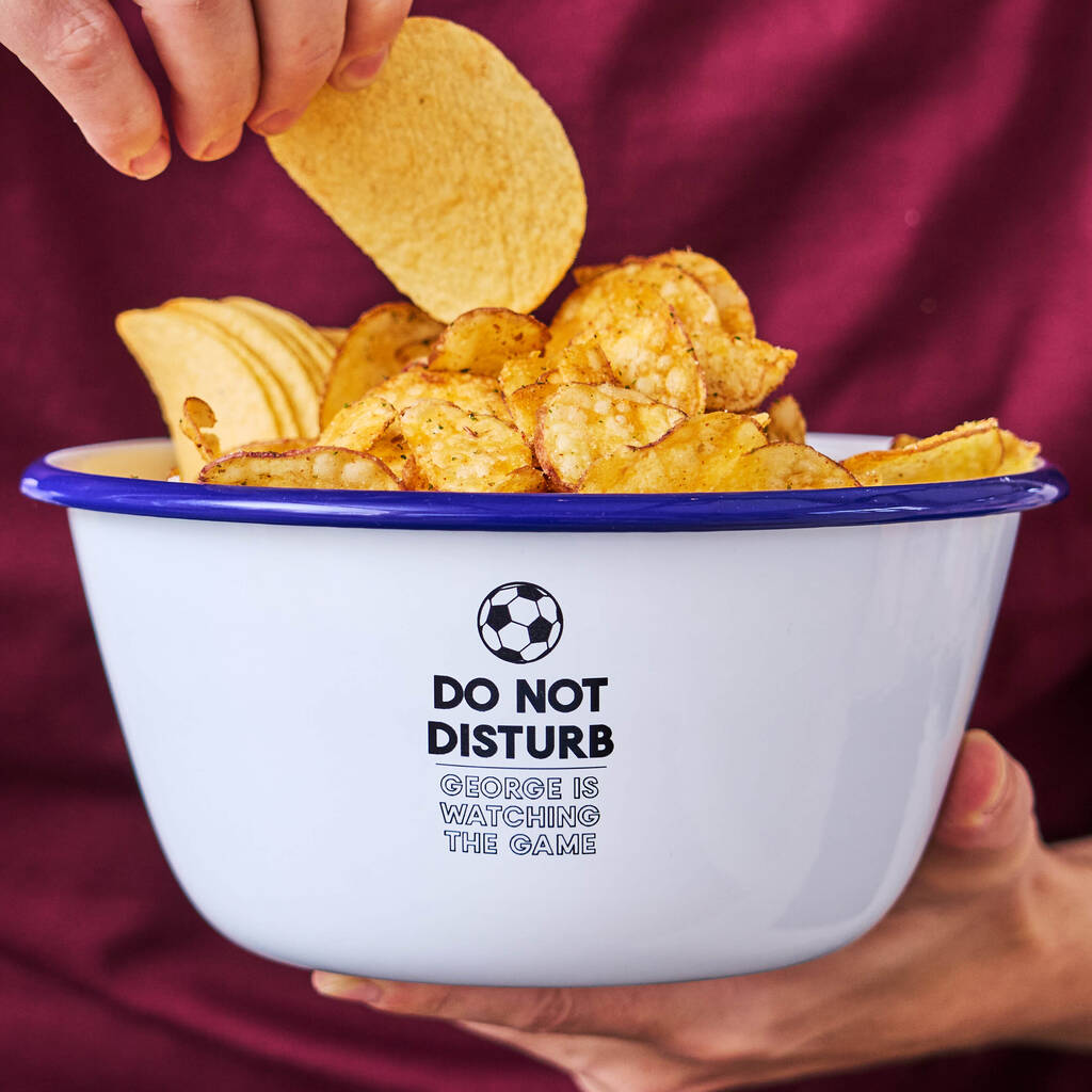Do Not Disturb Personalised Football Snack Bowl
