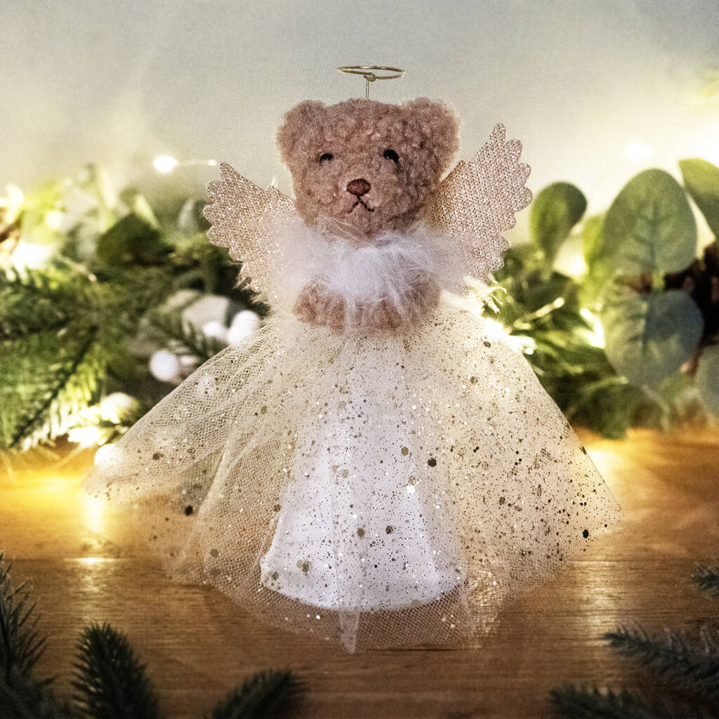 Little Bear Co. Gold Teddy Bear Tree Topper
