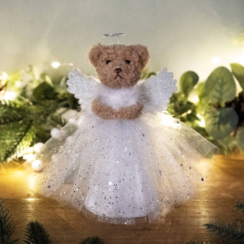 Little Bear Co. Silver Teddy Bear Tree Topper