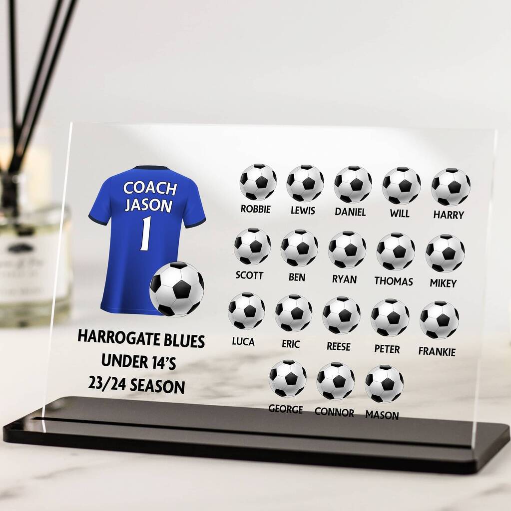 Personalised Football Coach/Manager Gift With Custom Football Shirt
