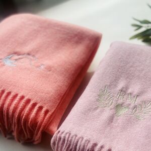 Personalised Cashmere Scarf With A Choice Of Stitch Styles