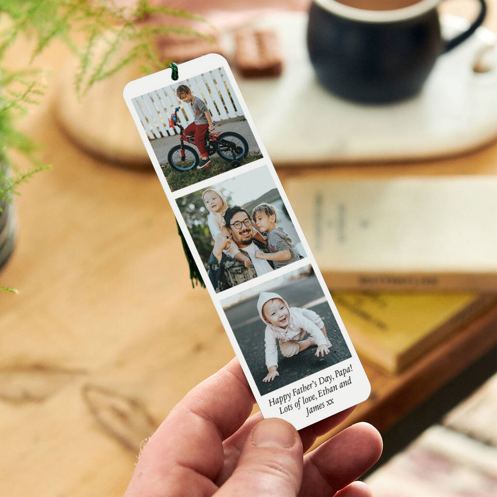 Personalised Photo And Message Metal Bookmark For Him
