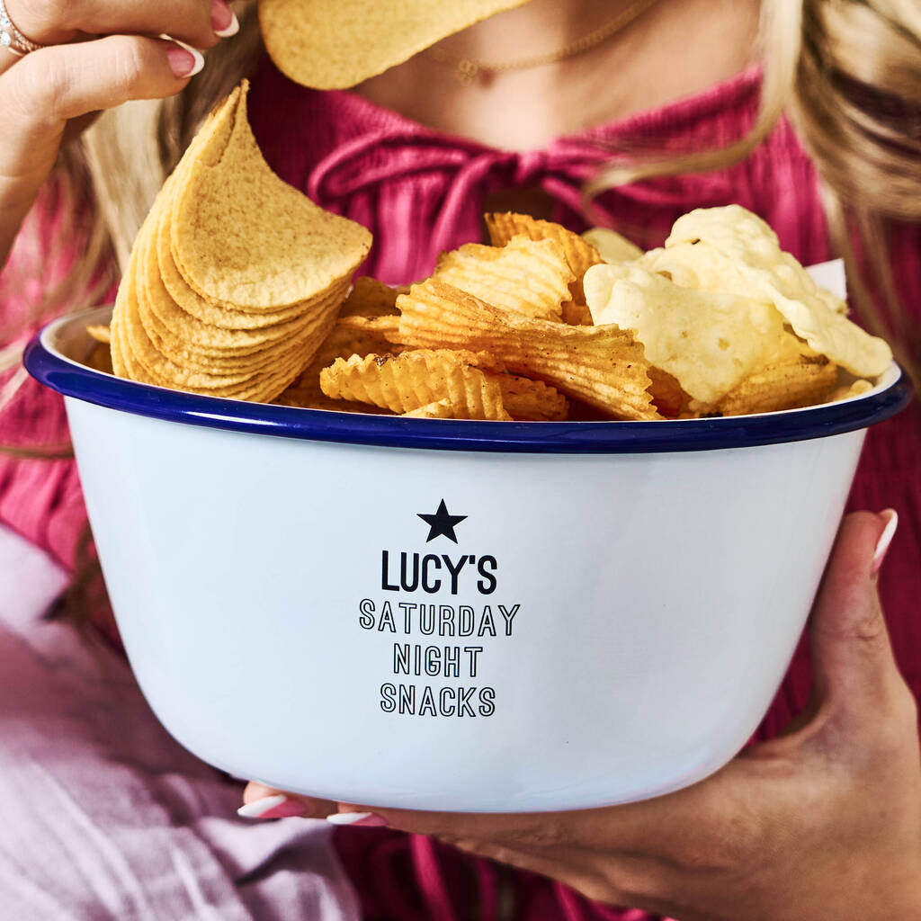 Personalised Saturday Night Snacks Bowl