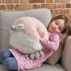 Soft Cuddly Giant Handwarmer Hootie The Owl Pink