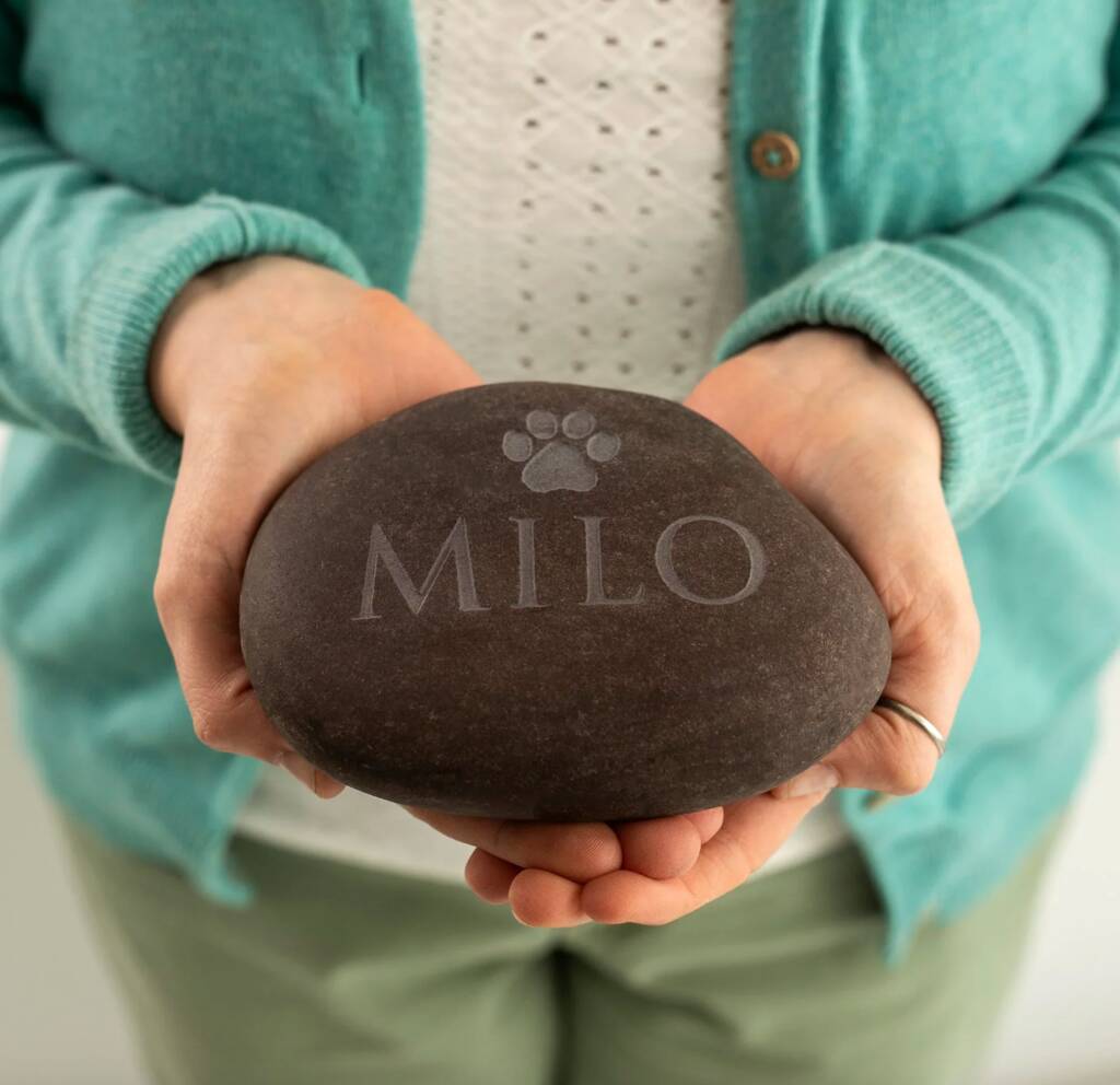 Personalised Pet Pebble With A Pawprint