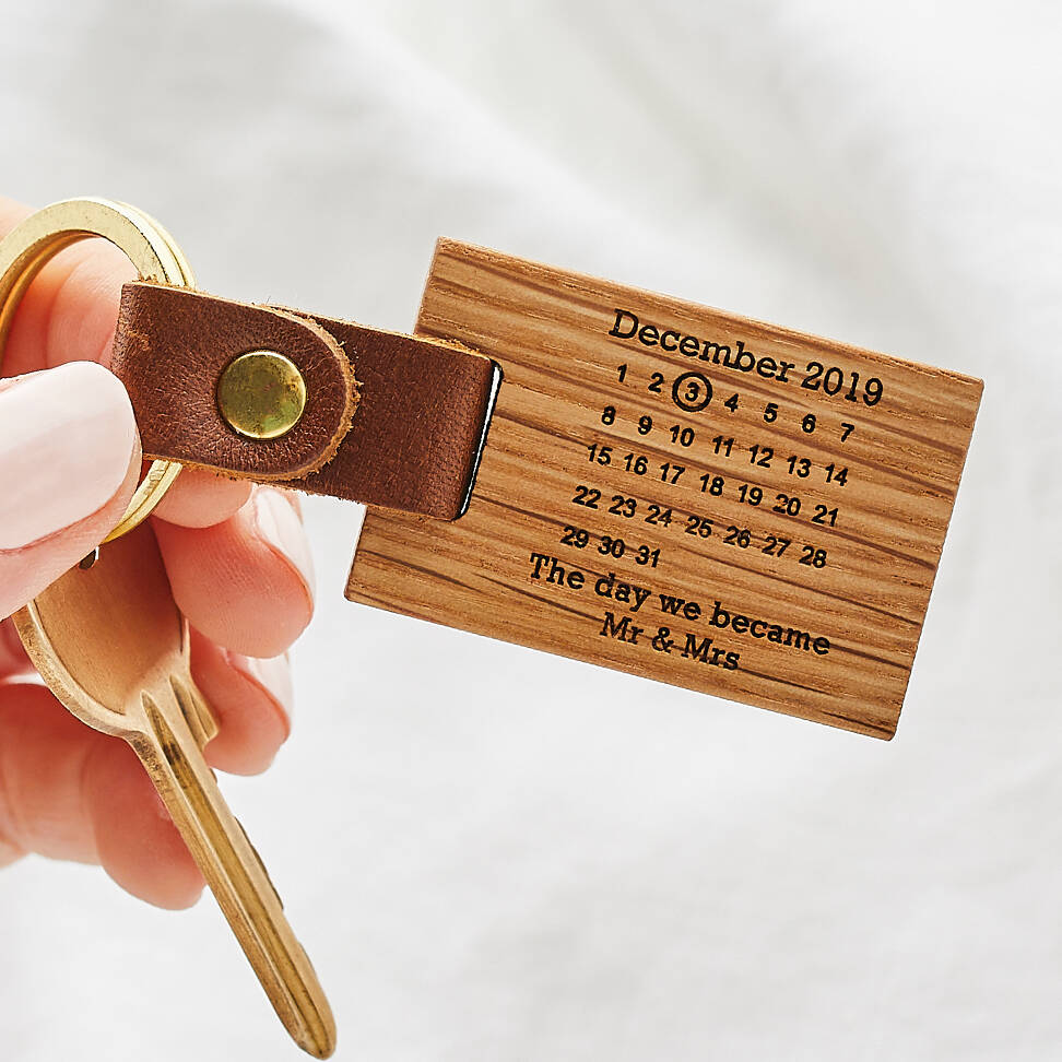 Personalised Never Forget Calendar Keyring