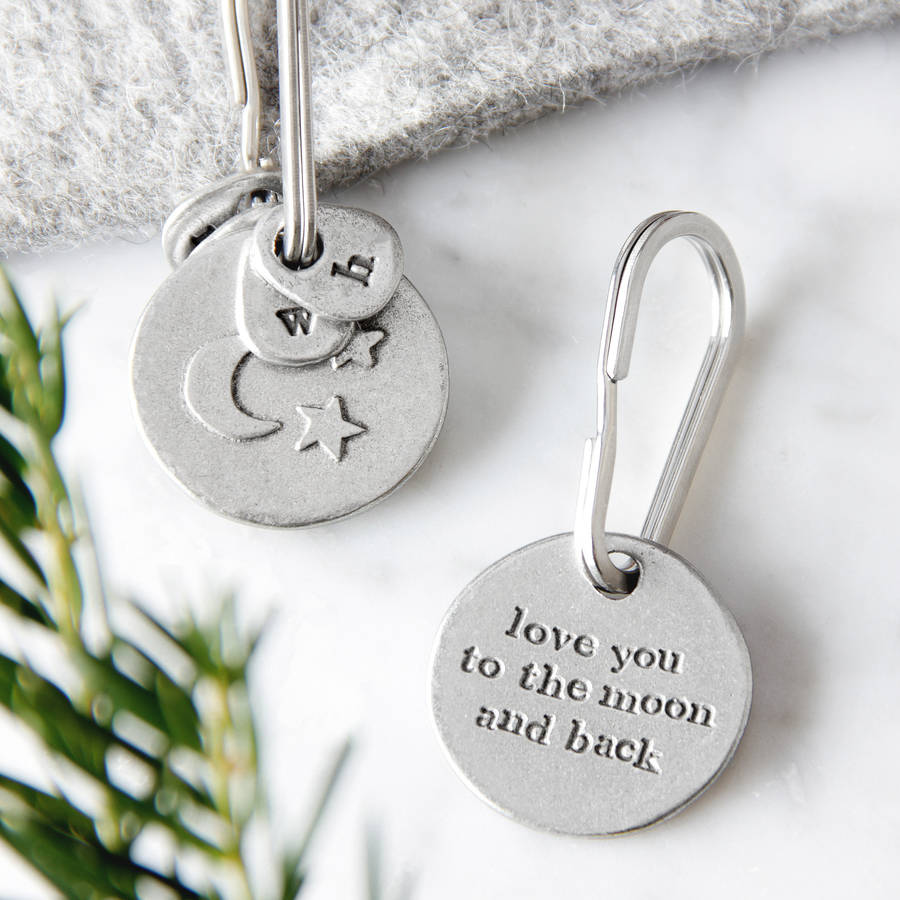 'Moon And Back' Keyring