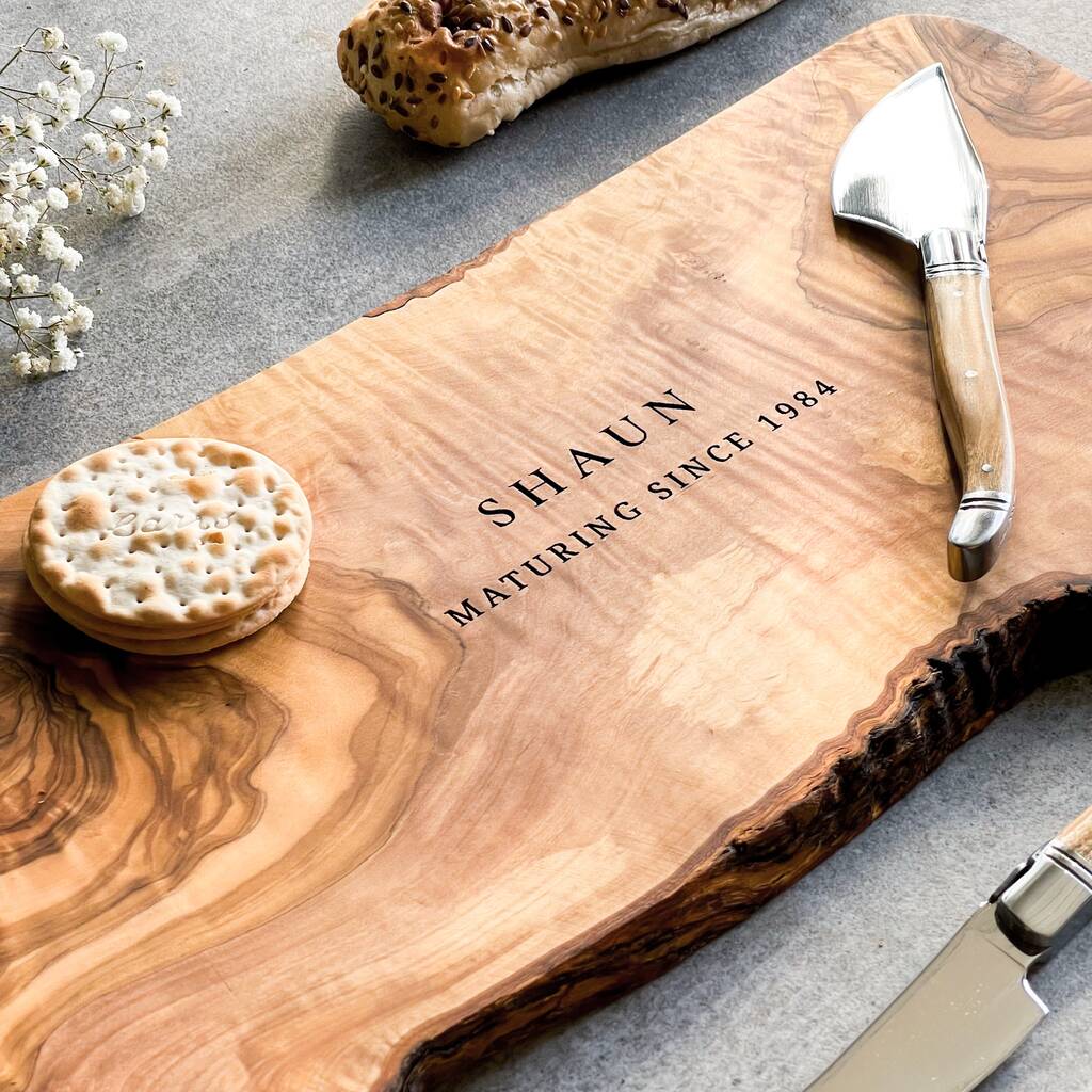 Personalised Olive Wood Cheese Board