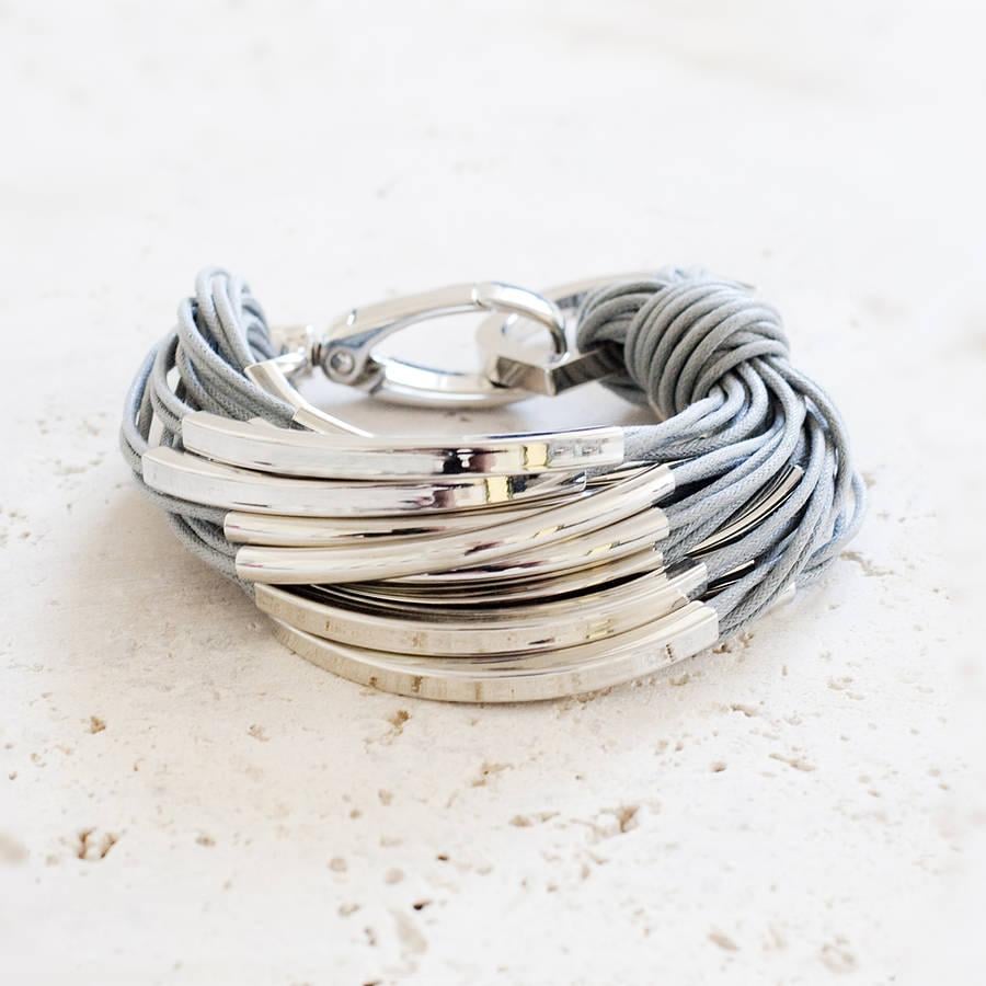 Katia Silver And Thread Bracelet