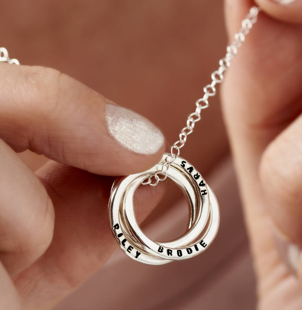 Personalised Russian Ring Necklace