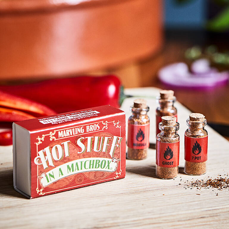 Superhot Chilli Powders With Hot Stuff Message Gift