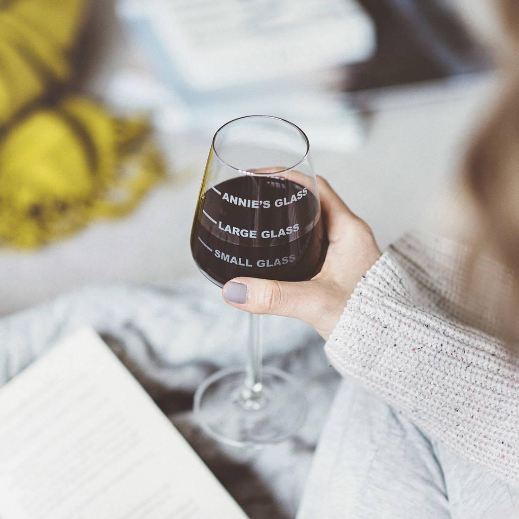 Personalised Drinks Measure Wine Glass