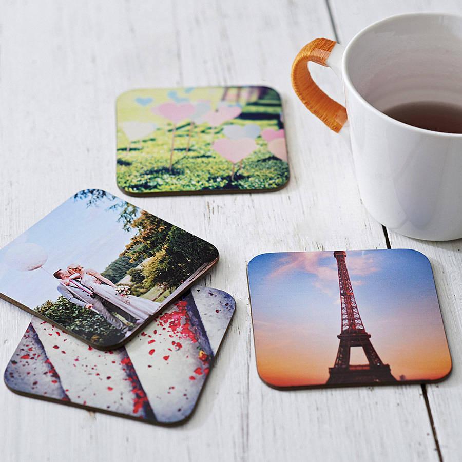 Set Of Four Personalised Drinks Coasters