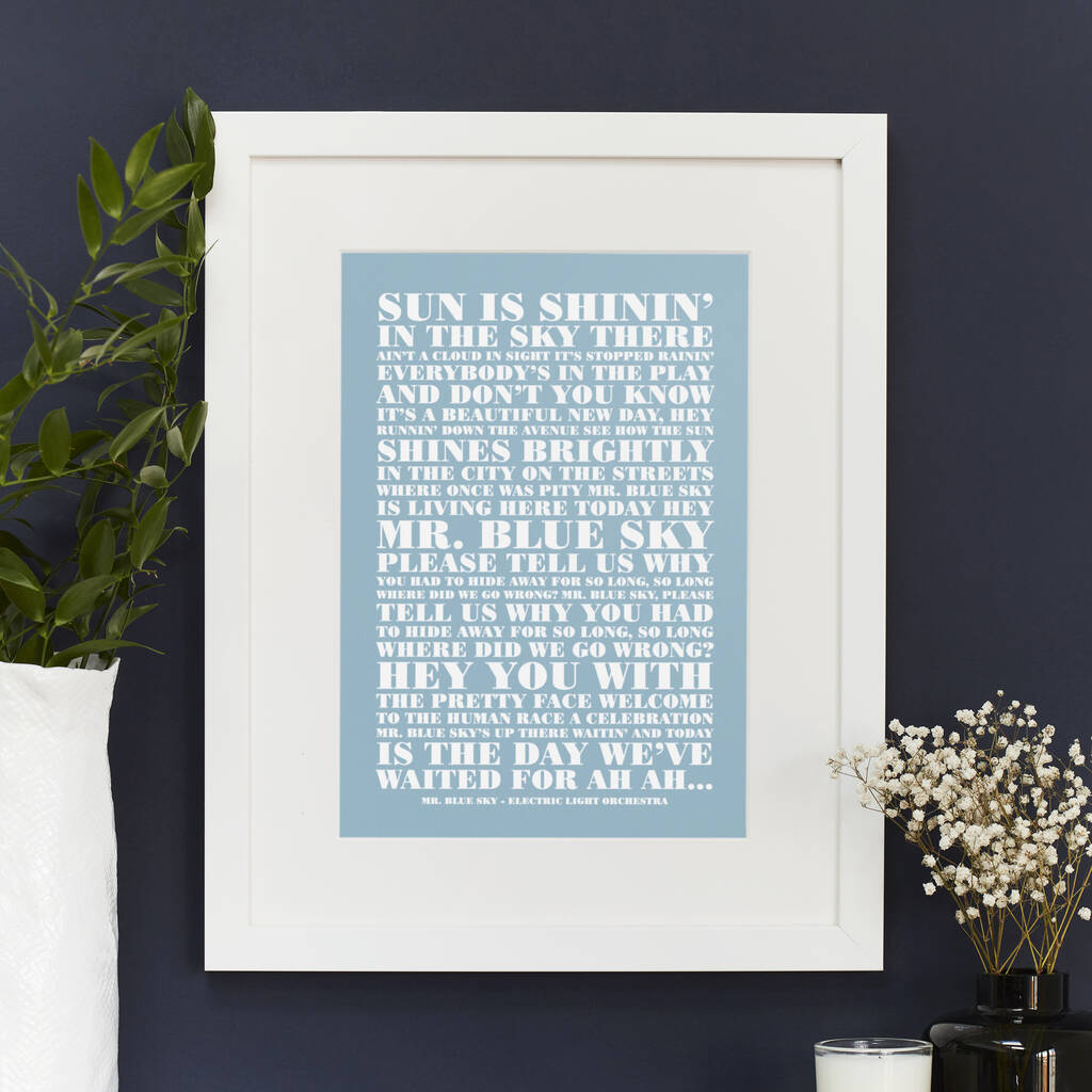 Personalised Favourite Lyrics Poster