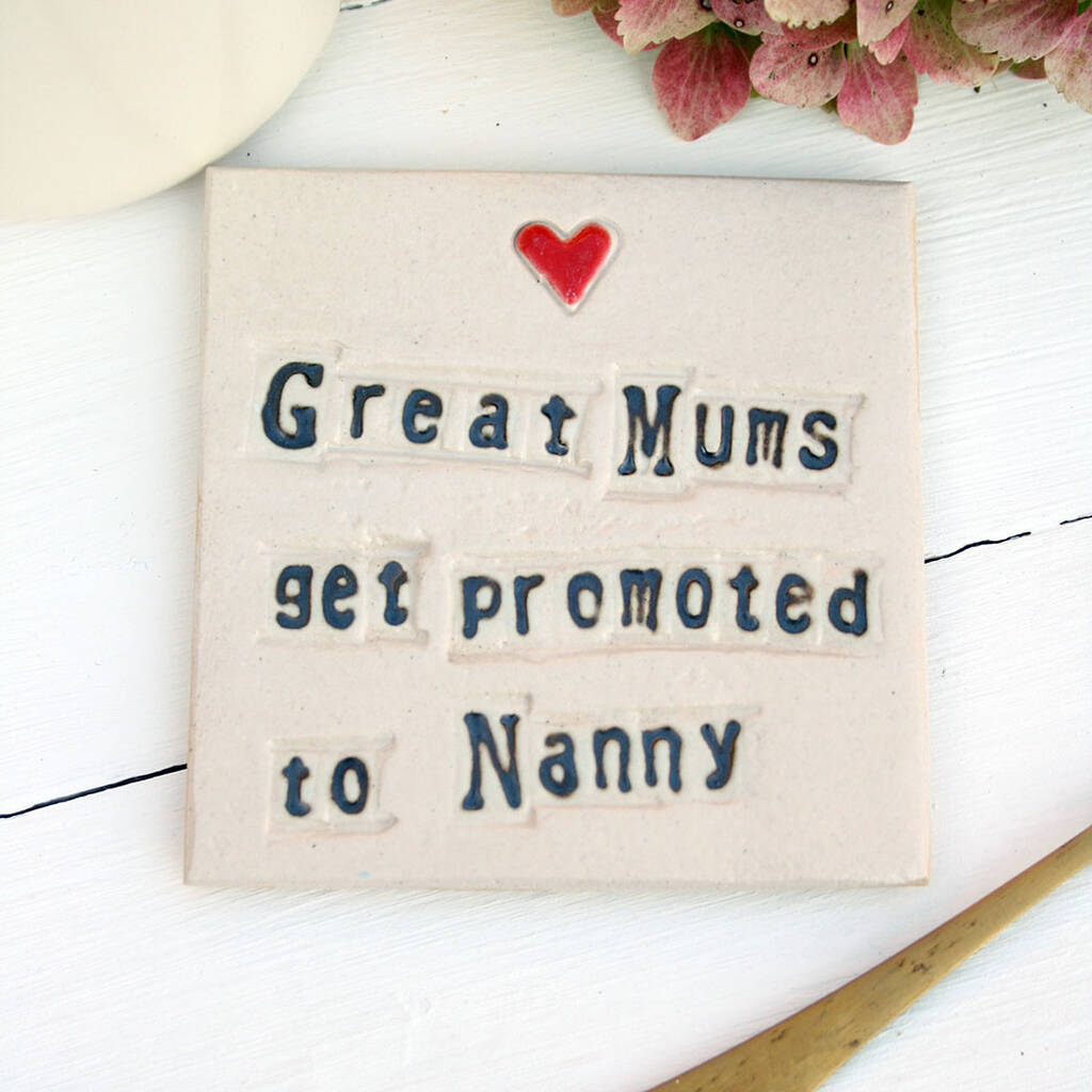 Square Nanny Ceramic Coaster