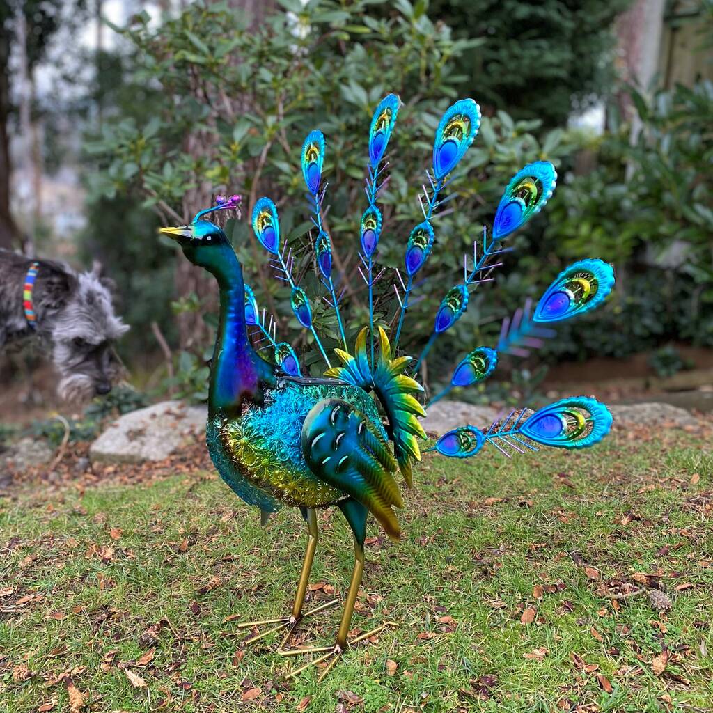 Peacock Solar Light With Fantail