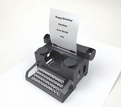 Personalised Typewriter Pop Up Card