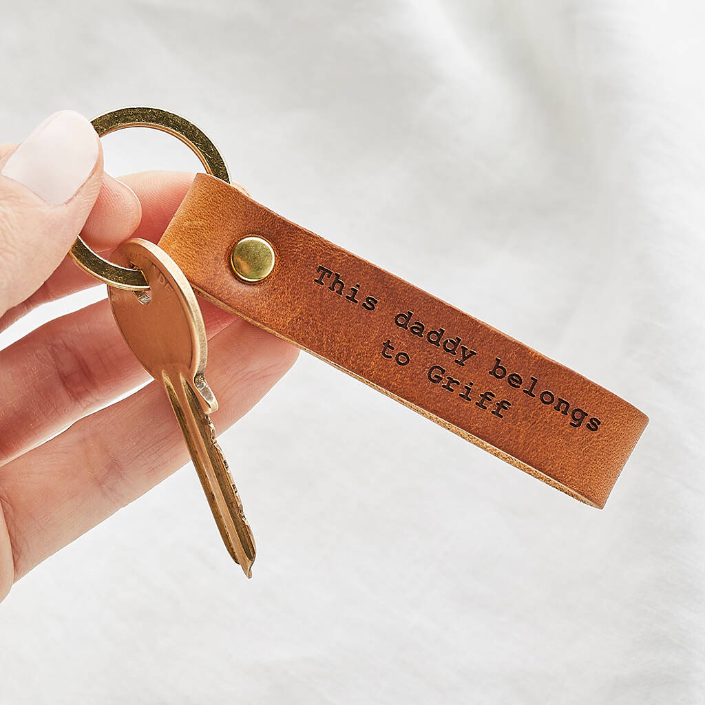 Personalised Leather Loop Keyring
