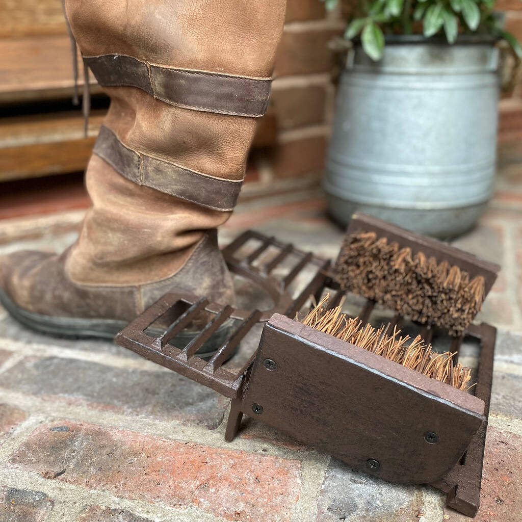 The Bruton Classic Cast Iron Boot Jack And Brush