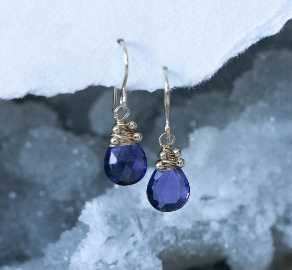 Tanzanite Quartz Drop Earrings