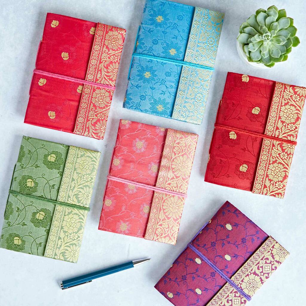 Handmade Sari Pocket Notebook