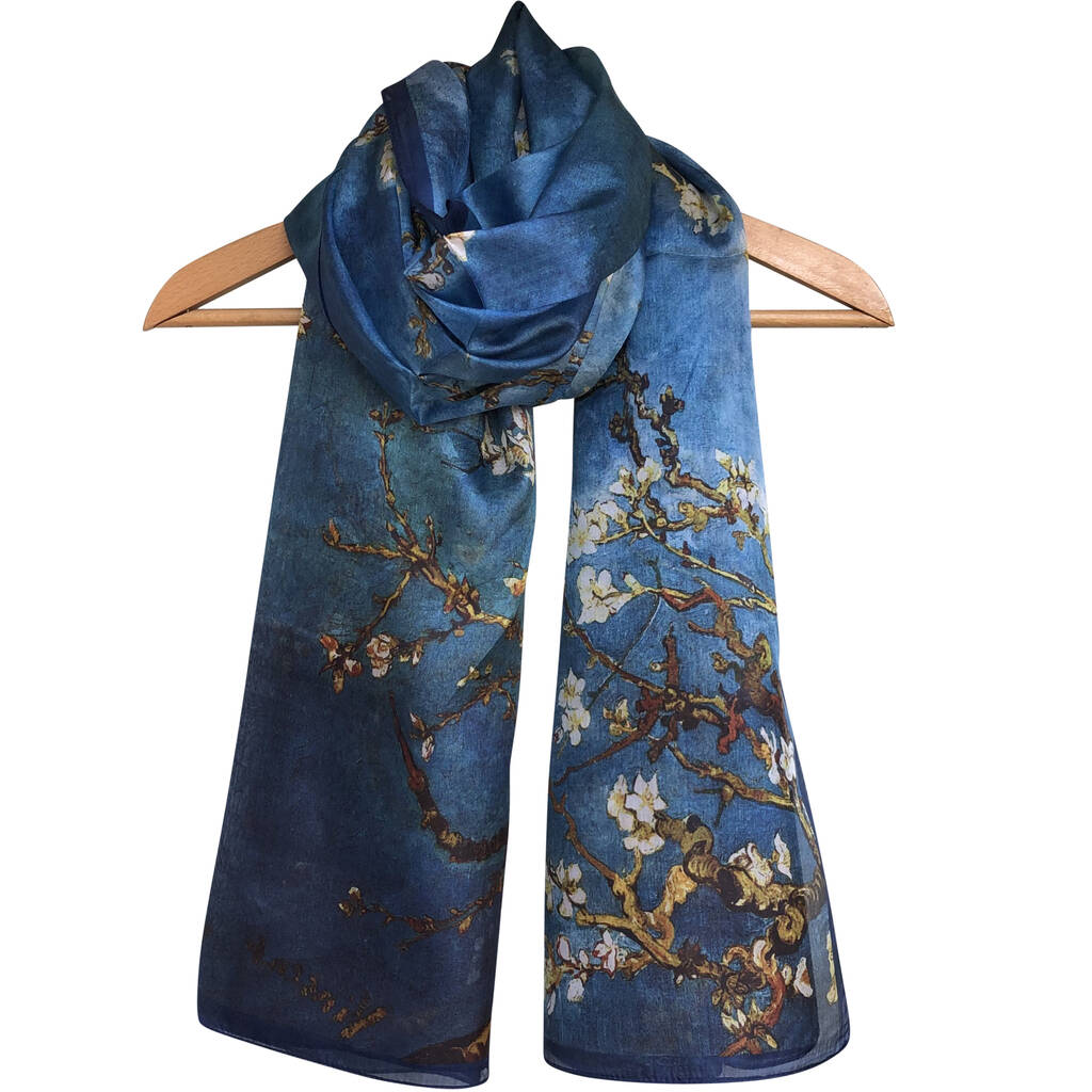 Large 'Cherry Blossom' Pure Silk Scarf